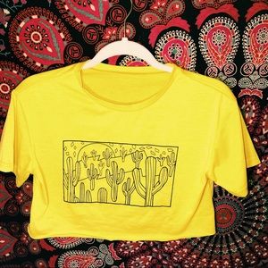 SHEIN yellow crop top